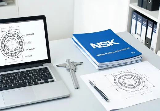 Engineer reviewing bearing drawings